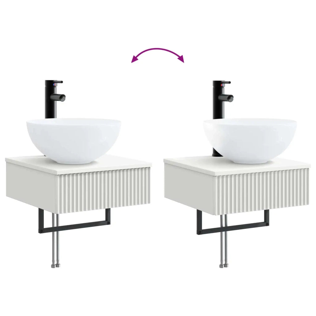 Lavabo da Parete Bianco 40 x 41 x 40,5 cm Legno ingegnerizzato