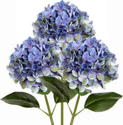 Set di Fiori Artificiali Hortensia 3D di Alta Qualità di 3 pezzi - Realistici - Per Festa di Matrimonio, Hotel, Casa - Dimensione 19 cm