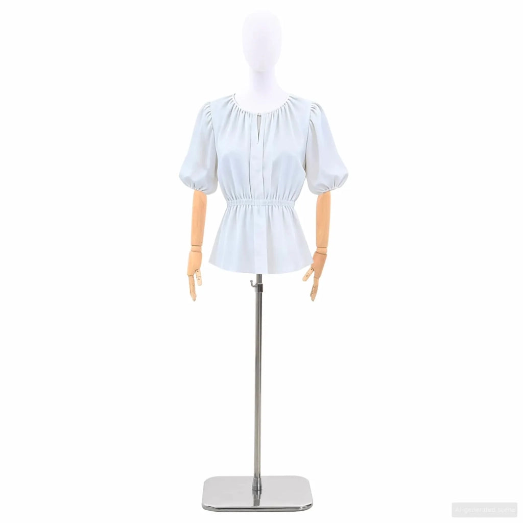 Manichino Regolabile 165-213 cm con Base Femmina PP Bianco 42041699