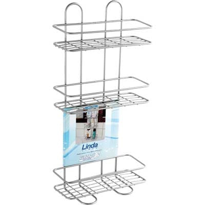 MENSOLA DOCCIA RETTANGOLARE 3 RIPIANI  metallo     MADE IN ITALY