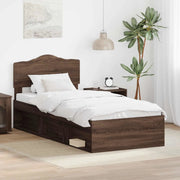 Struttura del letto Rovere Marrone 100 x 200 cm Pino massello 3412940