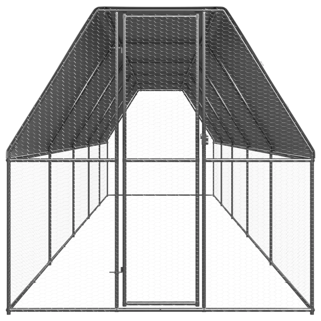 Gabbia per Polli da Esterno 2x10x2 m in Acciaio Zincato cod mxl 50914