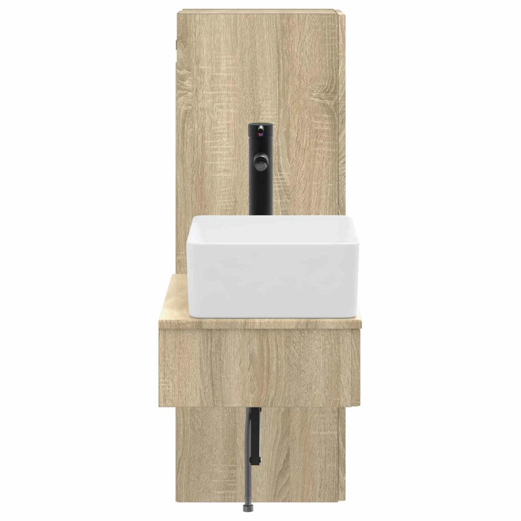 Set di mobili per il bagno 2 pz Rovere Sonoma 3406105