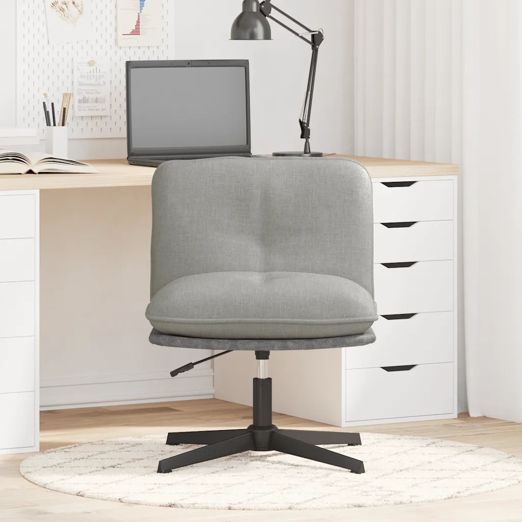 Sedia da Ufficio Girevole Grigio Chiaro in Tessuto 4105389