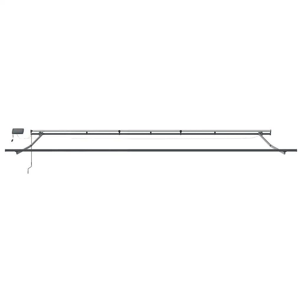 Tenda Retrattile Manuale con LED Antracite e Bianco 600x300 cm 3310244