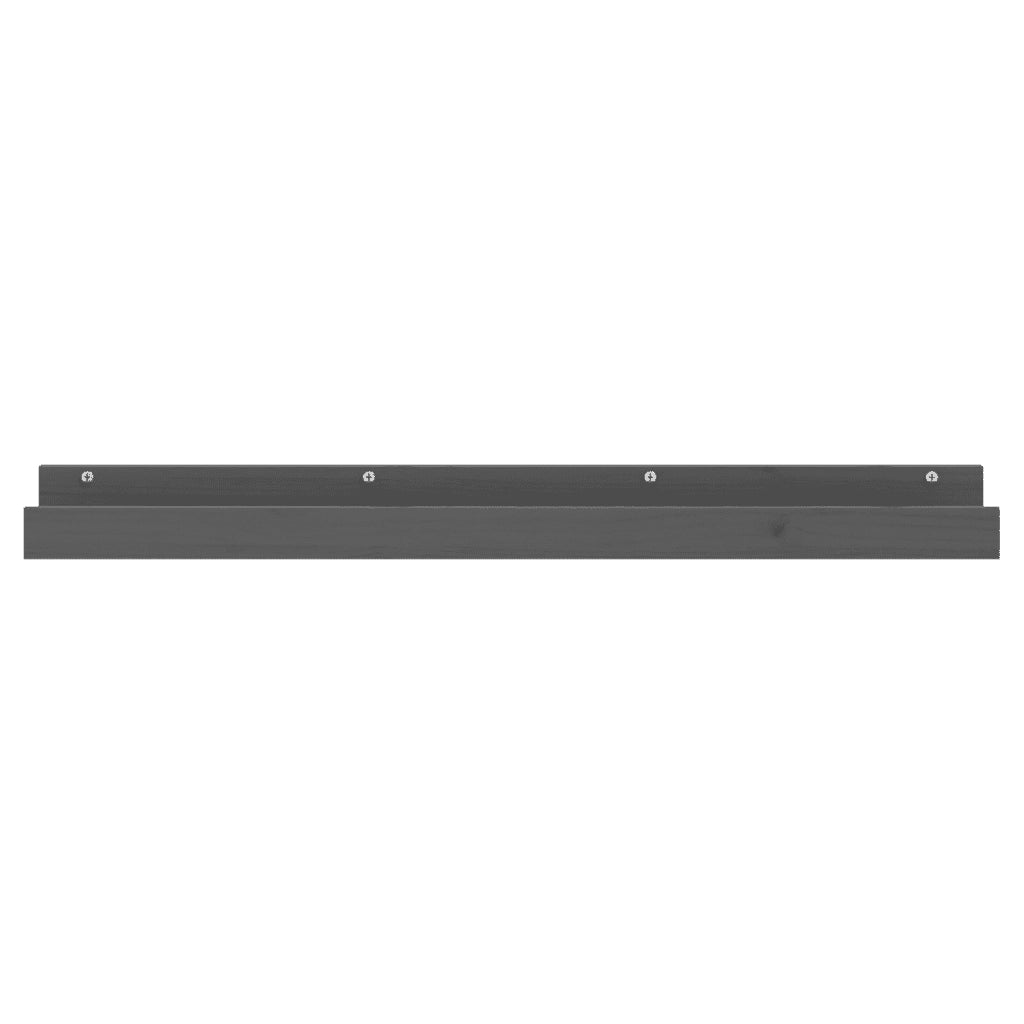Mensole da Parete 2 pz Grigio 110x12x9cm Legno Massello di Pino cod mxl 32790