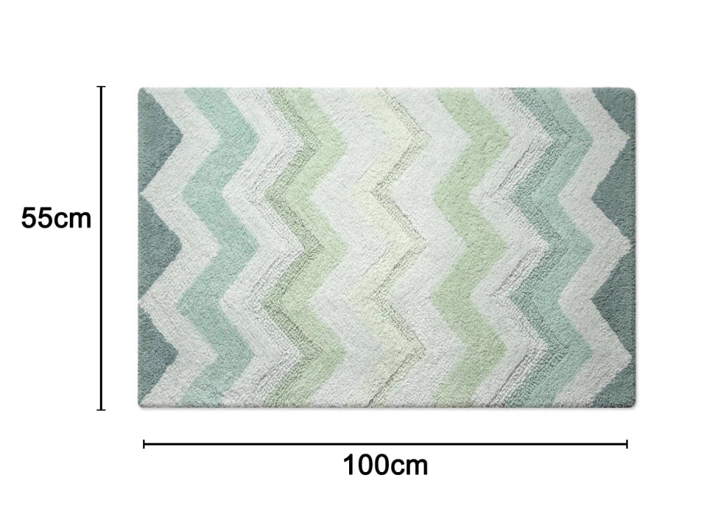 Tappeto Casa Bagno Cotone Spugna Morbida Antiscivolo Tono Su Tono Corner - 55x100 - Bosco