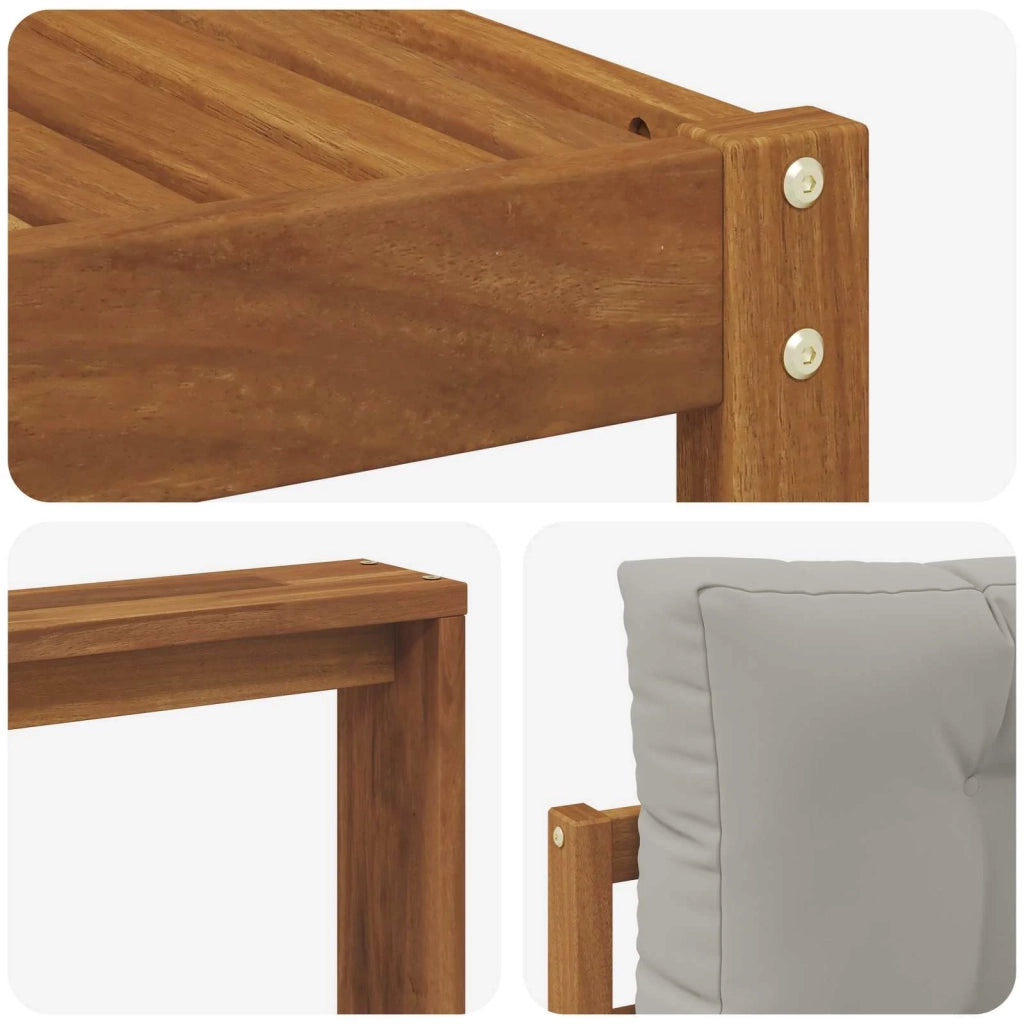 Set di divani da esterno 8 pcs Grigio Naturale e Chiaro 3367339