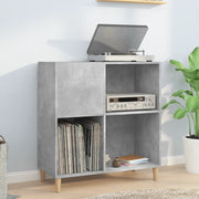 Mobile Porta Dischi Grigio Cemento 84,5x38x89 Legno Multistrato 831993