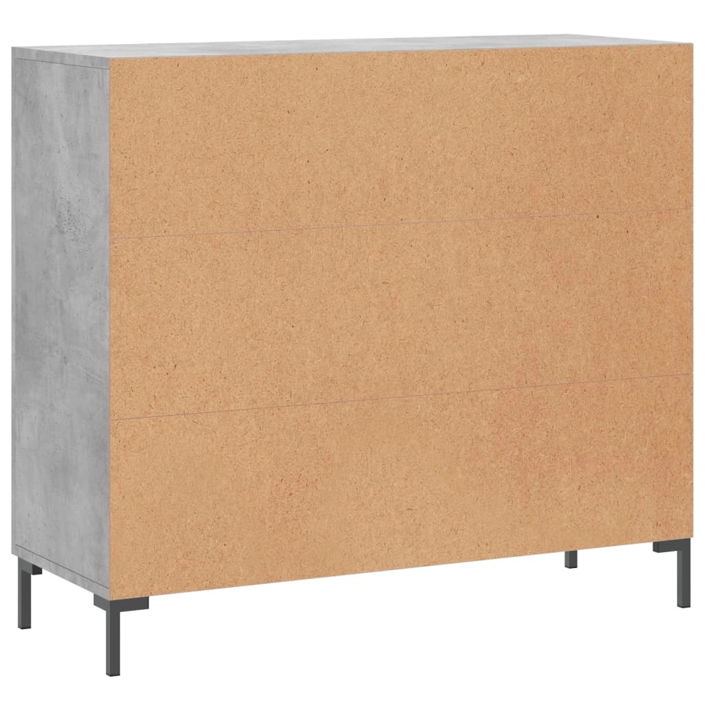 Buffet credenza cassettiera armadio mobile contenitore organizer per cucina soggiorno salotto 90 x 34 x 80 cm legno ingegnerizzato grigio 02_0032123