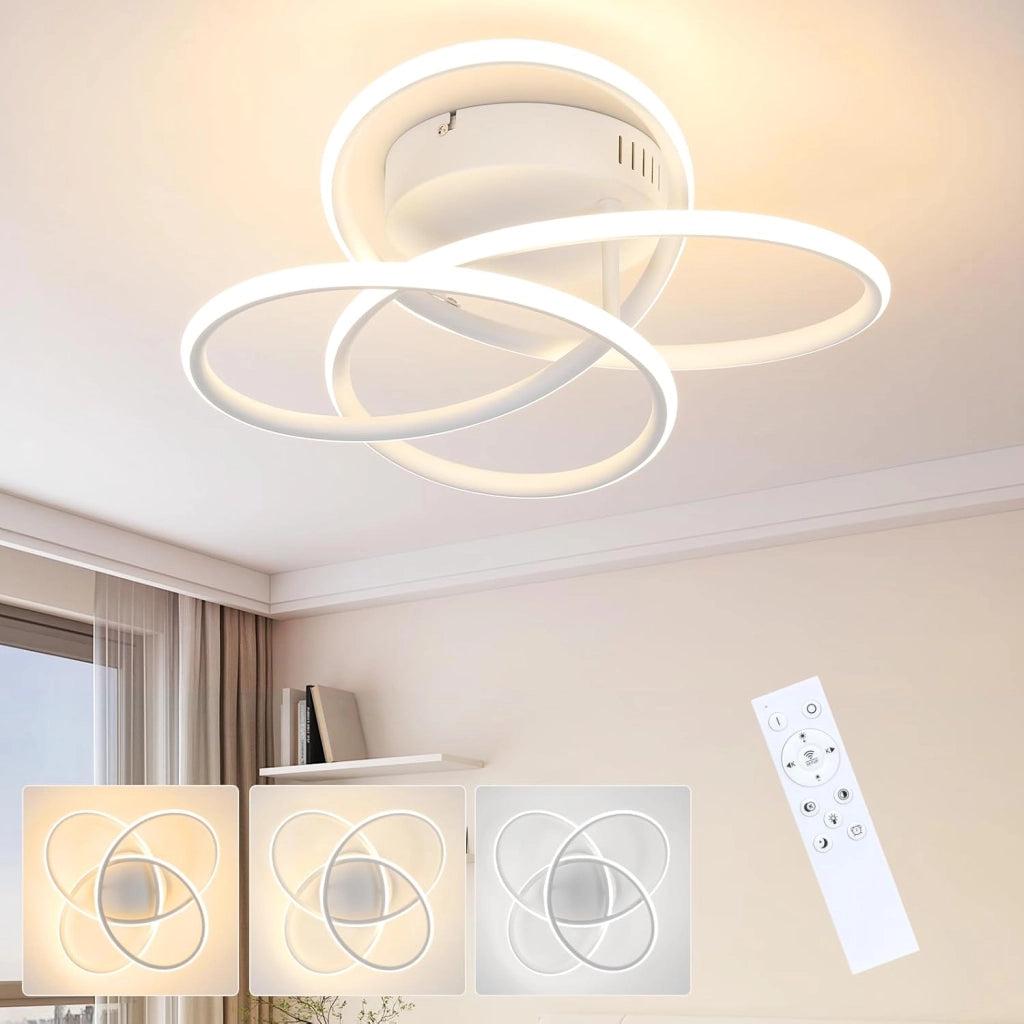 ZMH Lampada da soffitto plafoniera LED metallo 36 cm forma farfalla dimmerabile per soggiorno