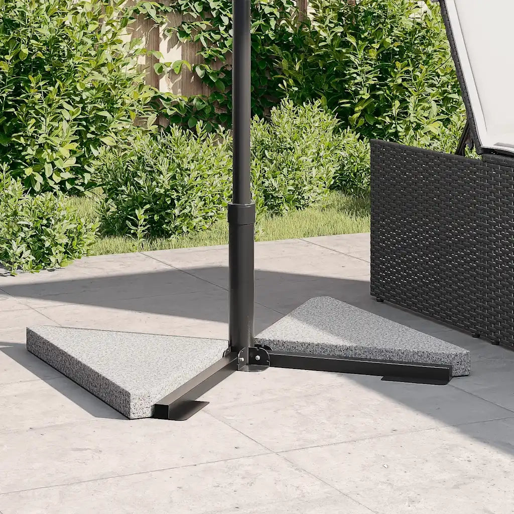 vidaXL Piastre per Parasole 2 pz in Granito Triangolare 14 kg Grigio