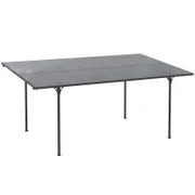 Pergola rigida in alluminio e policarbonato, padiglione da giardino e carport 500 x 299 x 195/223 cm grigio