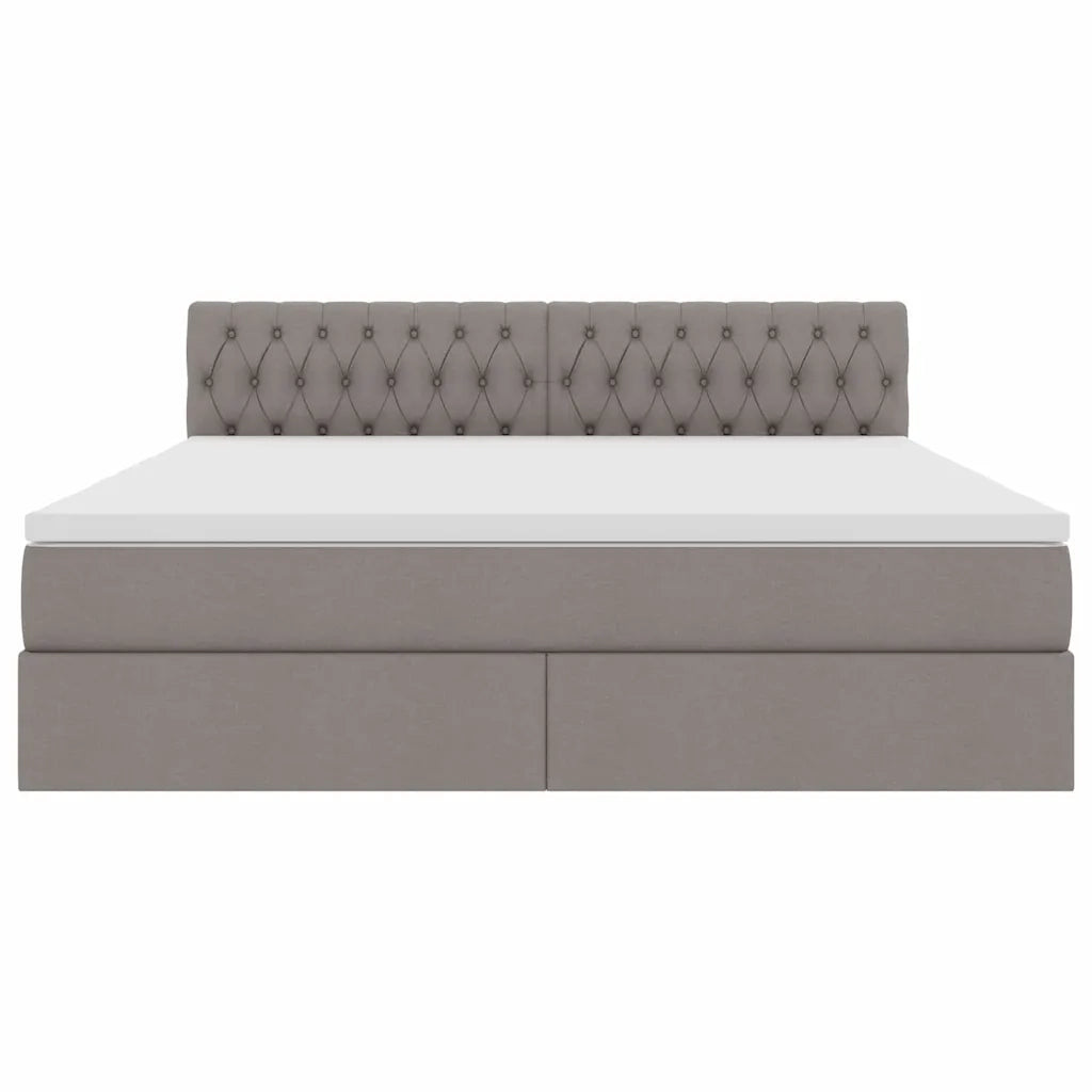 Letto con contenitore LED e materasso Tortora 160 x 200 cm