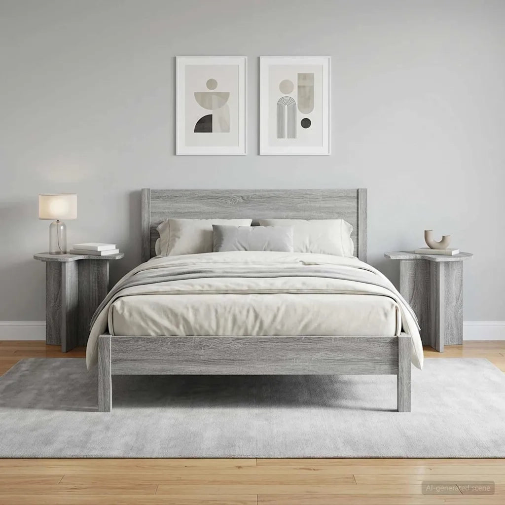 Tavolo laterale 2 pz Grigio Sonoma Ø 39 x 38 cm 8001092