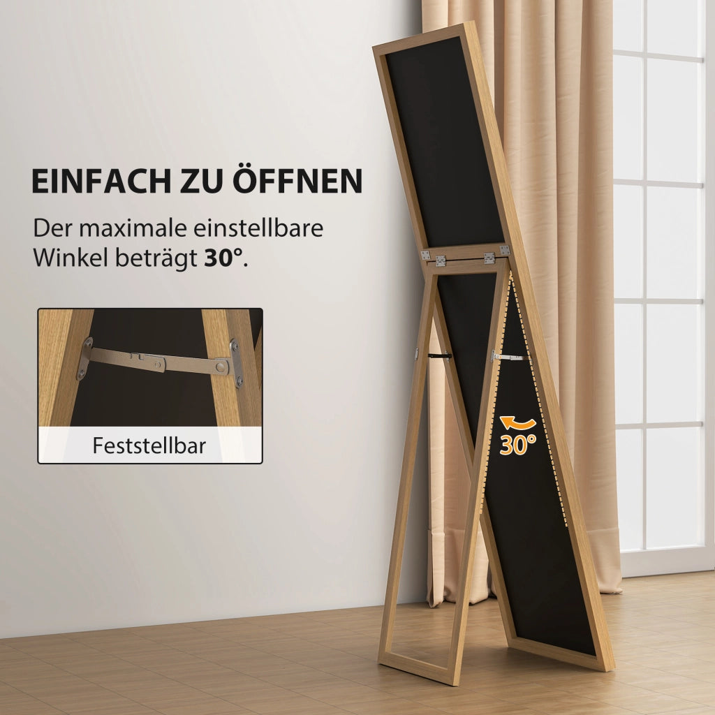 Specchio intero con piedistallo ¨C zephmum ¨C Naturale 40x150 cm