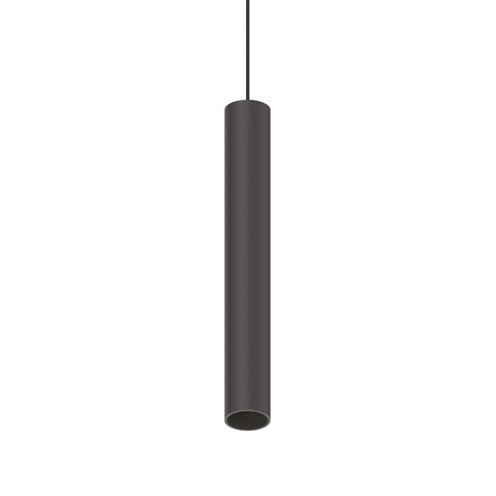 Pendente Tubolare Dali Ego Alluminio Nero Led 12W 3000K Luce Calda