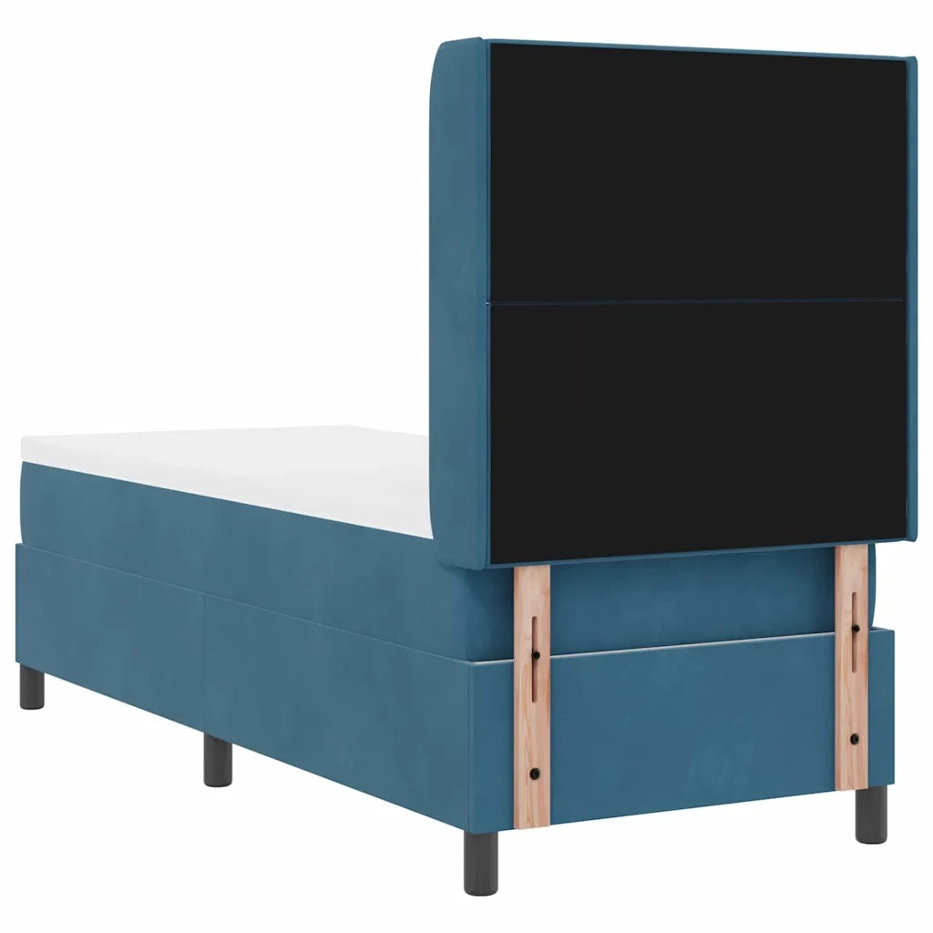 Letto a molle con strisce LED Blu 80 x 200 cm Velluto 3343896