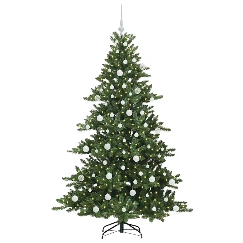 Albero di Natale Artificiale con Rami Pieghevoli Verde 180 cm 3397669