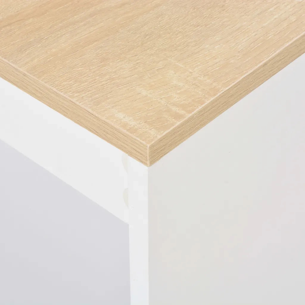Tavolo da Bar con Ripiano Bianco 110x50x103 cm 280215