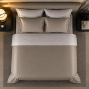 Rositene, set Completo Letto Matrimoniale in Percalle, Marrone