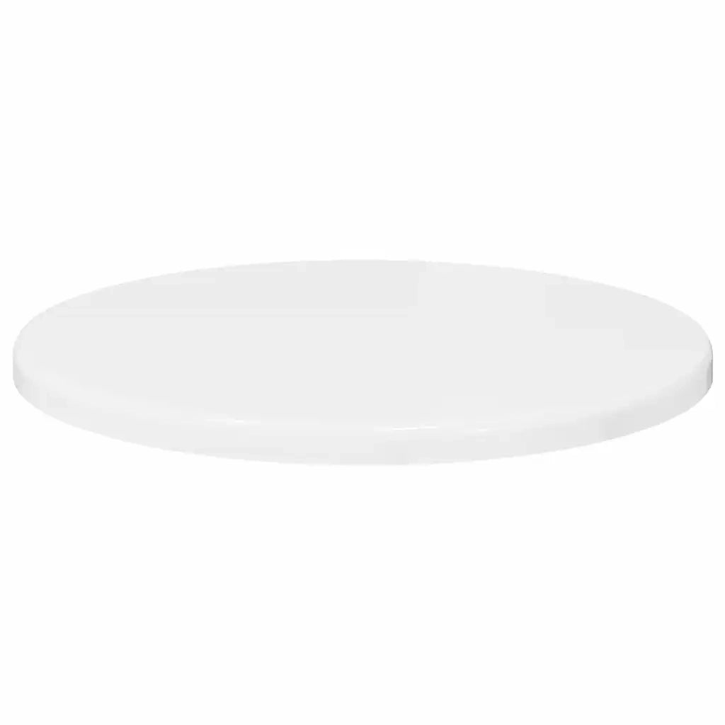 Piano del tavolo Bianco lucido Ø 30 x 1,5 cm Legno multistrato