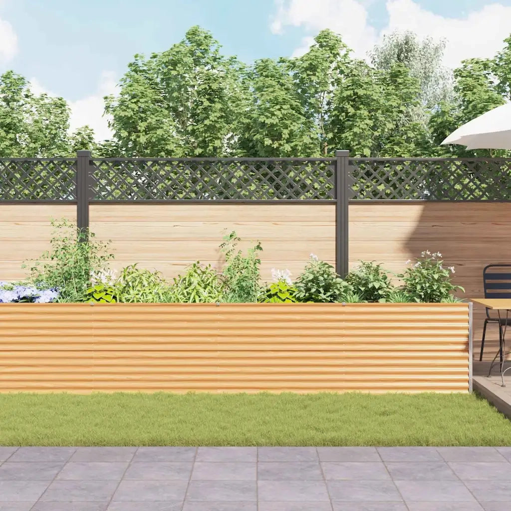 Fioriere | Cassetta per fiori | Letto rialzato da giardino 485 x 100 x 68 cm Acciaio zincato