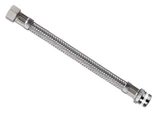 FLESSIBILE INOX PARIGI M1/2 - F3/8 FLEXCORE- - M 1/2 F 3/8 cm-30 - 5 pezzi PARIGI