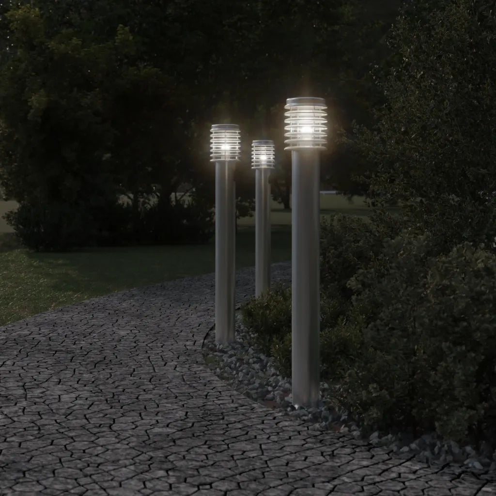 Lampada da Terra per Esterni Presa Argento 110 cm in Acciaio CFW9583794