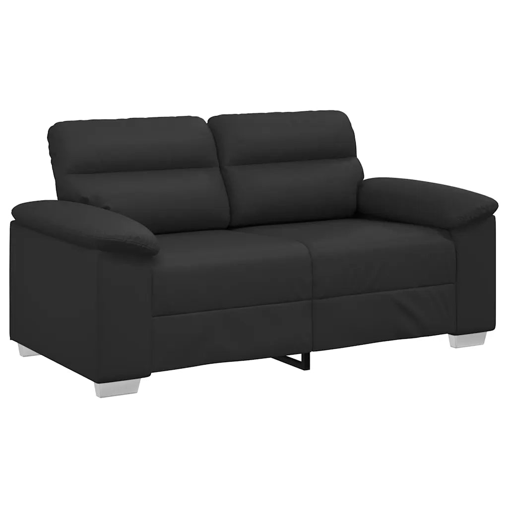 Divano a 2 Posti Nero 120 cm in Similpelle