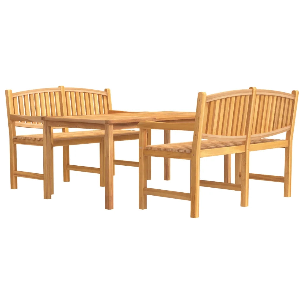 Set da Pranzo per Giardino 3 pz in Legno Massello di Teakcod mxl 117656