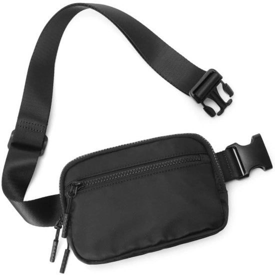 Borsa a Spalla Modulare - Cinturino Regolabile - Nero - Borsa a Spalla in Canapa - Pratica e di Ultima Moda - Adatta a Uomini e Donne Adulti
