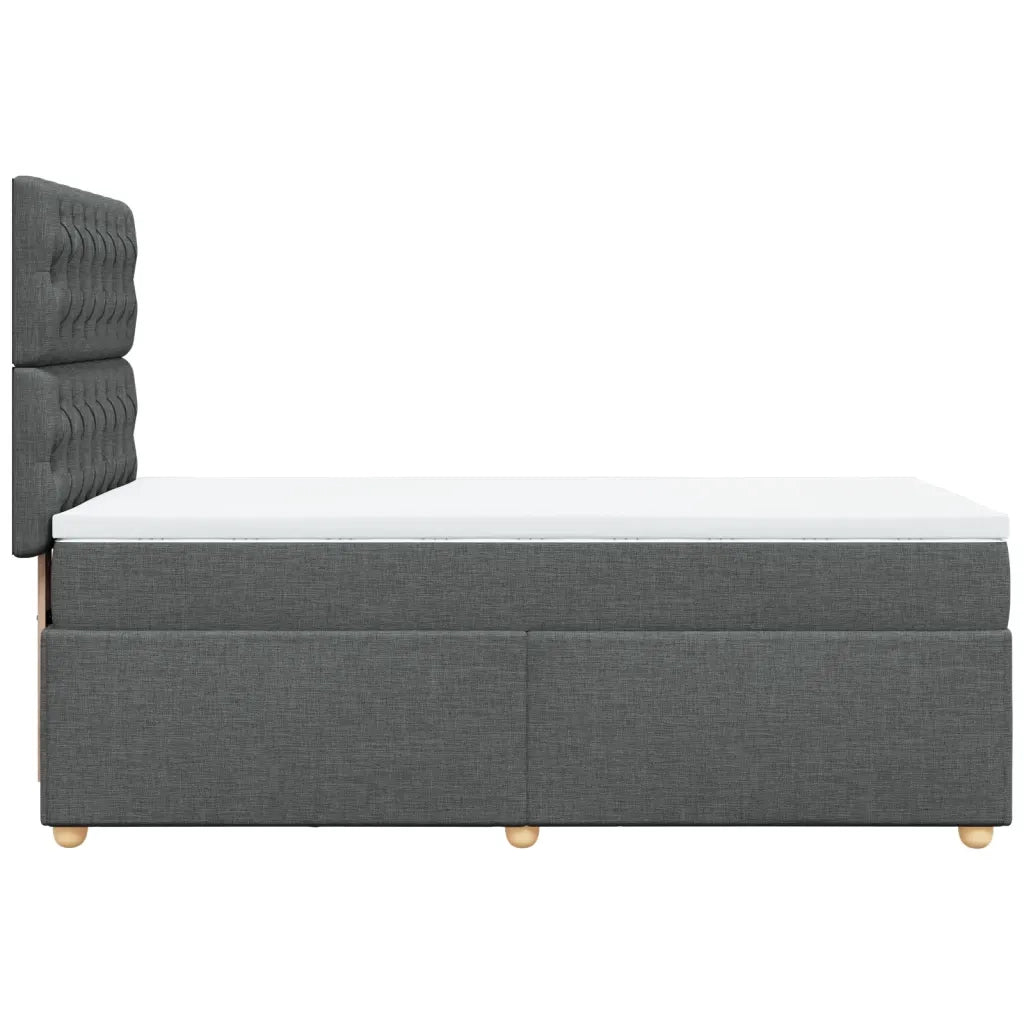 Giroletto a Molle con Materasso Grigio Scuro 80x200 cm Tessuto 3293415