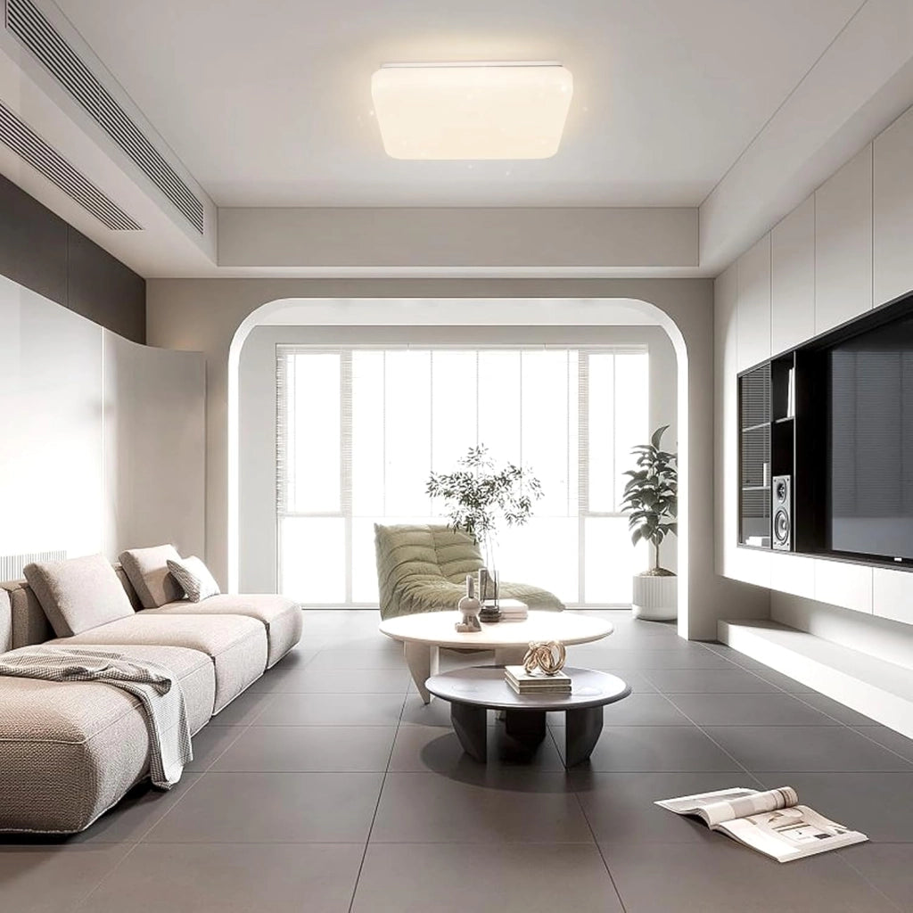ZMH Lampada da soffitto plafoniera LED cielo stellato 37W dimmerabile telecomando 28 cm per camera letto cameretta