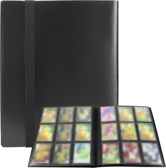 Libretto di adesivi con 9 tasche e 360 carte, compreso cinturino elastico - Carte sportive, Carte di scambio