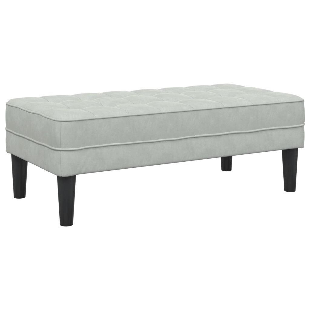 Panchina  Grigio chiaro 113 cm in velluto