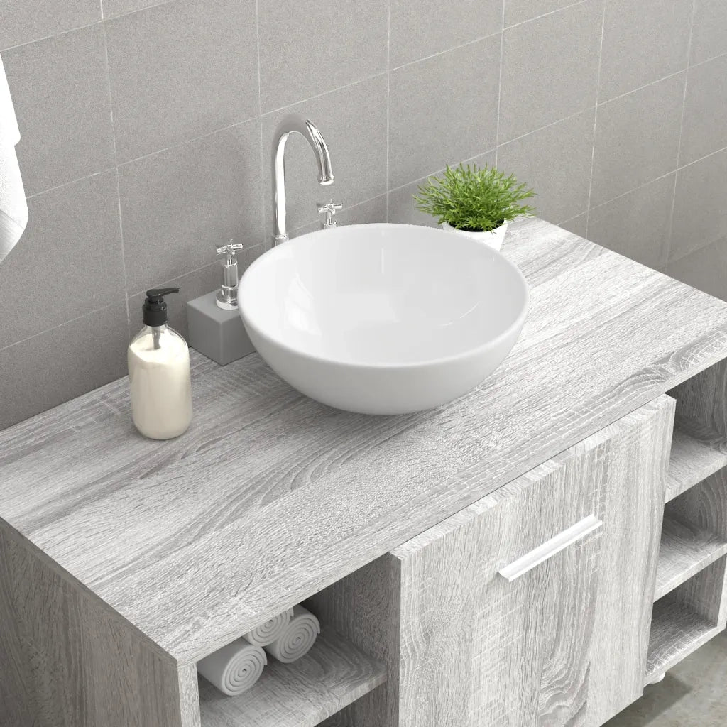 Lavandino Bianco 28x28x10 cm Ceramica 242569