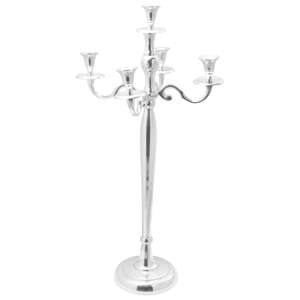 Portacandele Argento 32x32x79.5 cm Alluminio