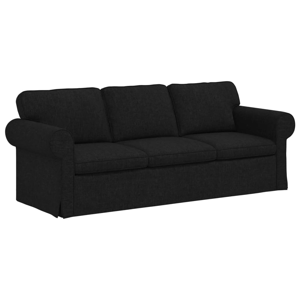 Set di divani 2 pcs Nero 215 x 82 x 80 cm Tessuto