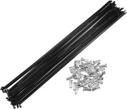 Set di Spigoli in Acciaio - 40 Pezzi - Per Bicicletta e Motocicletta - 14 G - 300 mm di Lunghezza - Con Bocchini - Duraturo e Affidabile