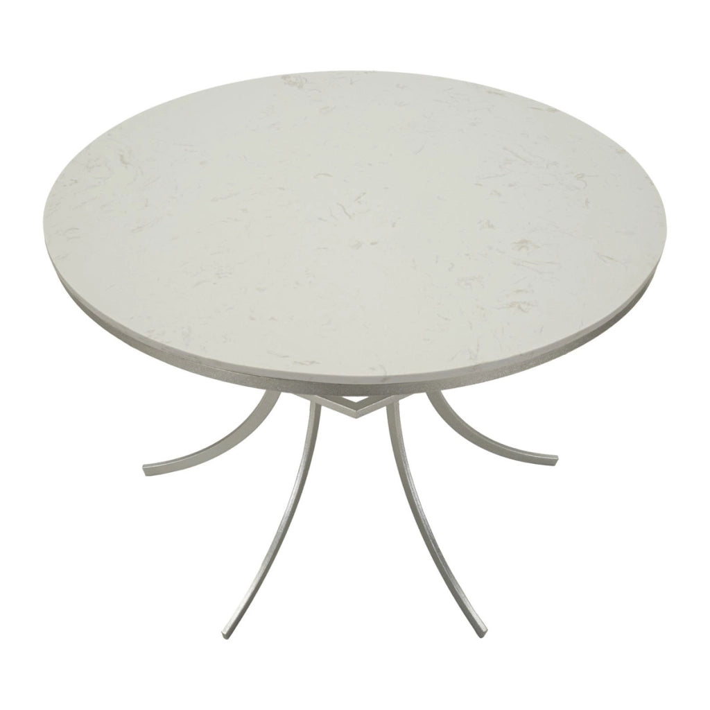Tavolino VKH806, Argento, Metallo, 100x100x76,5 cm