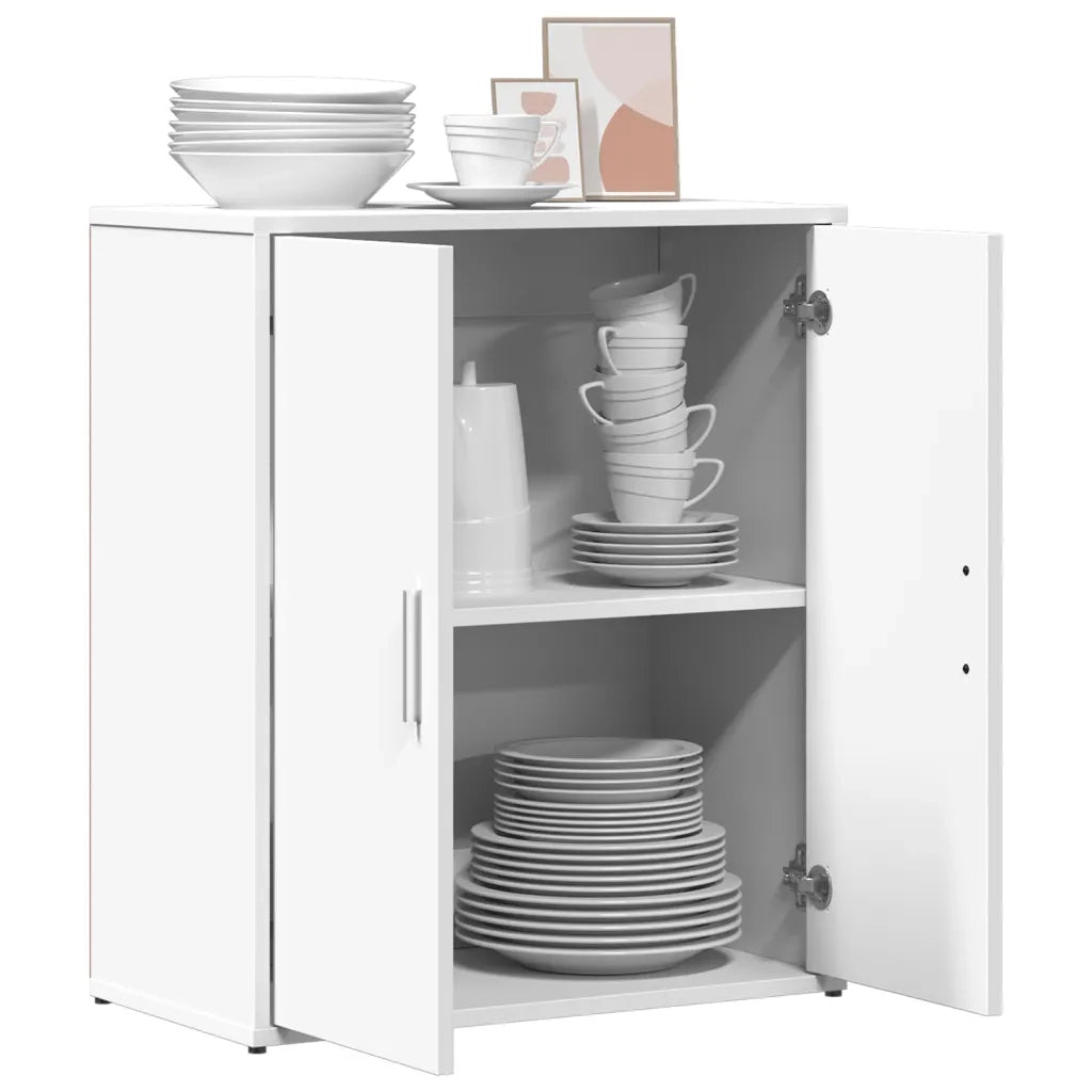 Credenza Bianco 60x31x70 cm in Legno Multistrato 840457