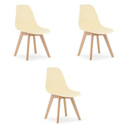 Sedia VALORA KITO - Sedie da pranzo ergonomiche color crema x 3