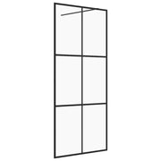 Box doccia con vetro ESG trasparente 90 x 195 cm nero 02_0002145
