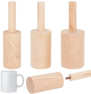 Set di stampi in ceramica per vasi - 3 formati 6/7/8cm - attrezzo in legno per stampi - manico regolabile - per la creazione di coppe e vasi - materiale duraturo - stampi per ceramica