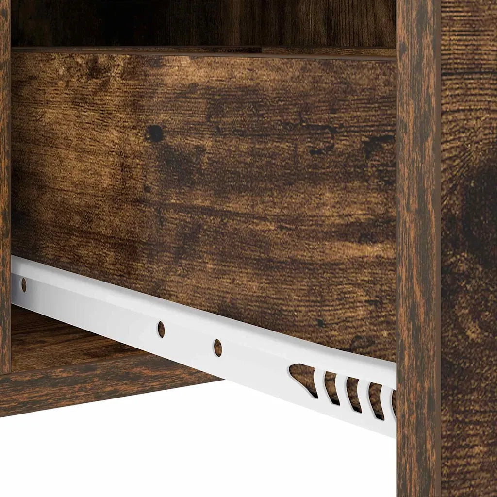 vidaXL Armadio da Notte Rovere fumo 30 x 48 x 61 cm Legno multistrato