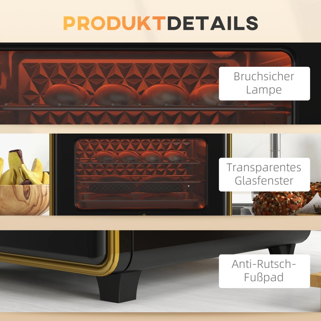Forno a microonde 20 litri ¨C zephmum ¨C nero+oro
