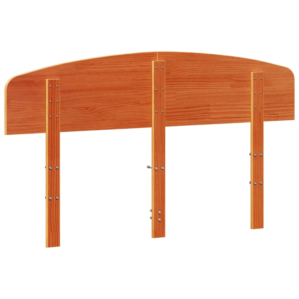 Testiera Marrone Cera 150 cm in Legno Massello di Pino 842501