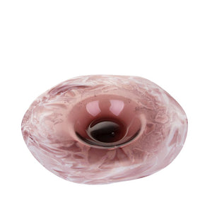 Ciotola Decorativa Ø 40 cm in Vetro Bianco Malva