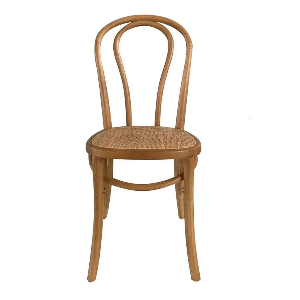 LÚZETE - SEDIA IN LEGNO DI BETULLA CON SEDUTA IN RATTAN NATURALE AKIRA